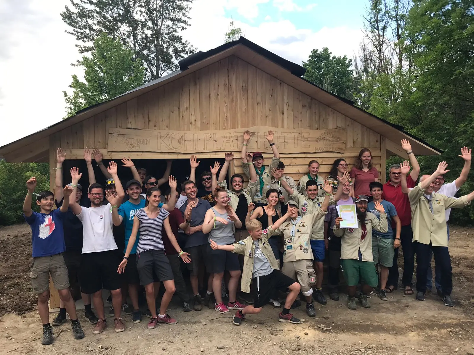 Hütte von mit Menschen